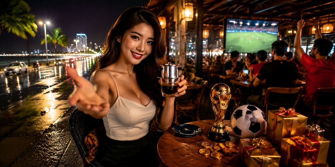 Người hâm mộ bóng đá tại Vũng Tàu theo dõi trận đấu và đặt cược trực tuyến bên tách cà phê